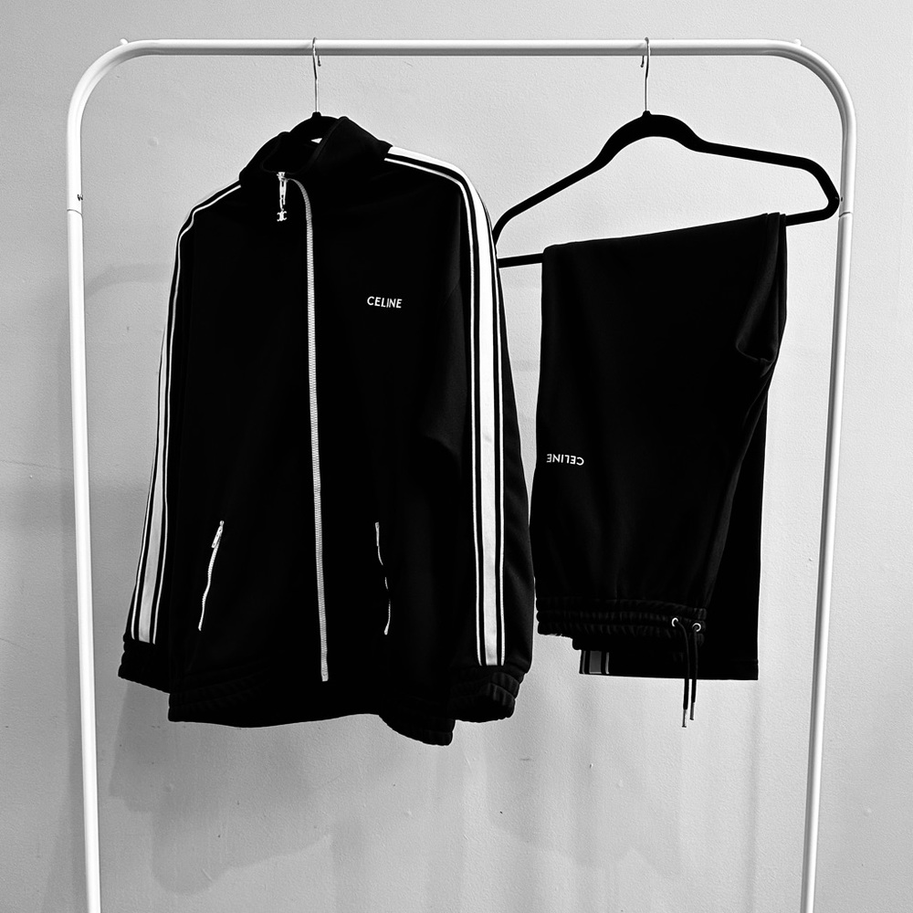 Celine Tracksuit, size L, Black/White